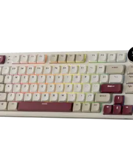 Alternative view of Геймърска клавиатура ROYAL KLUDGE RK N80 Rosy Clouds Gaming Keyboard Red switch