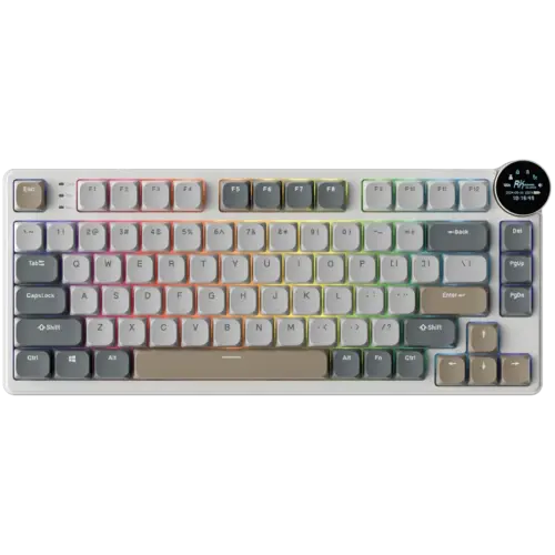 Геймърска клавиатура ROYAL KLUDGE RK N80 Pearly Dawn Gaming Keyboard Red switch
