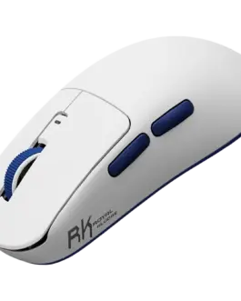 Alternative view of Геймърска мишка ROYAL KLUDGE M30 White Blue Gaming Mouse PAW 33111K