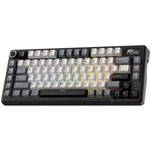 Alternative view of Геймърска клавиатура ROYAL KLUDGE RK L75 Knight Black Gaming Keyboard Cream switch
