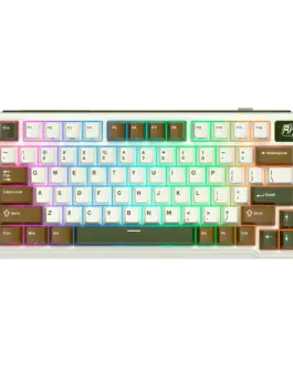Геймърска клавиатура ROYAL KLUDGE RK L75 Palm Green Gaming Keyboard Cream switch