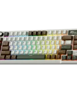 Alternative view of Геймърска клавиатура ROYAL KLUDGE RK L75 Palm Green Gaming Keyboard Cream switch