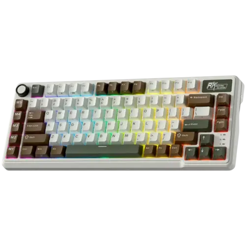 Alternative view of Геймърска клавиатура ROYAL KLUDGE RK L75 Palm Green Gaming Keyboard Cream switch