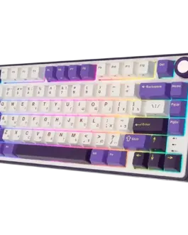 Alternative view of Геймърска клавиатура ROYAL KLUDGE R75 Blackberry Mousse Gaming Keyboard K silver switch