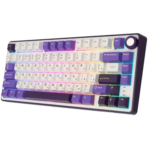 Alternative view of Геймърска клавиатура ROYAL KLUDGE R75 Blackberry Mousse Gaming Keyboard K silver switch