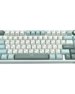 Геймърска клавиатура ROYAL KLUDGE R75 Sky Cyan Gaming Keyboard K silver switch