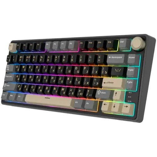 Alternative view of Геймърска клавиатура ROYAL KLUDGE R75 Phantom Gaming Keyboard K silver switch