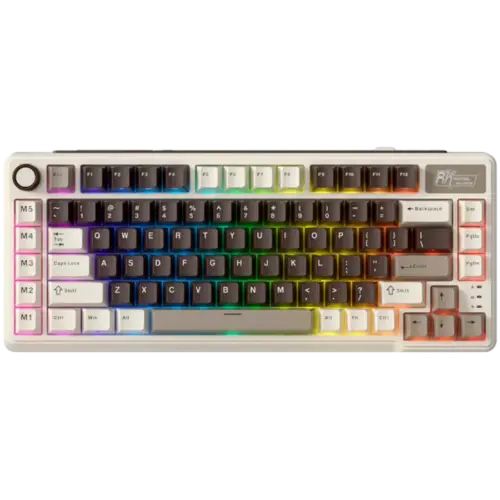 Геймърска клавиатура ROYAL KLUDGE RK L75 Mocha Grey Gaming Keyboard Cream switch