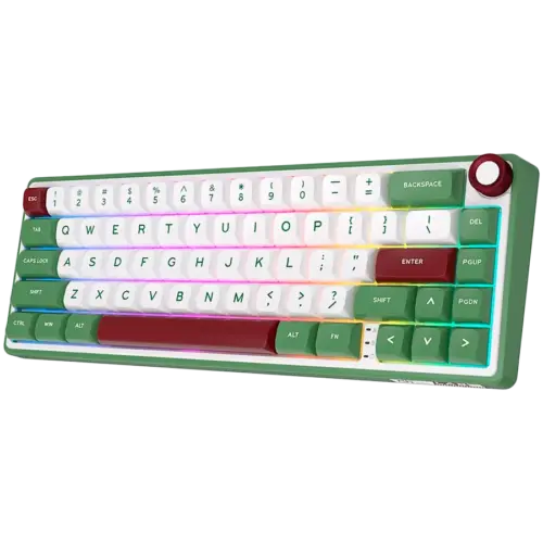 Alternative view of Геймърска клавиатура ROYAL KLUDGE R65 Green sand Gaming Keyboard Chartreuse switch