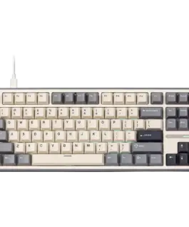 Геймърска клавиатура ROYAL KLUDGE R87Pro Half Grey Gaming Keyboard Creamy switch