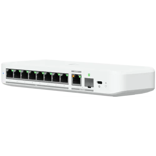 Kомутатор Ubiquiti switch USW-FLEX-2.5G-8-POE 8-port 2.5 GbE PoE++ 10 GbE PoE+++ input port for power / SFP+ port