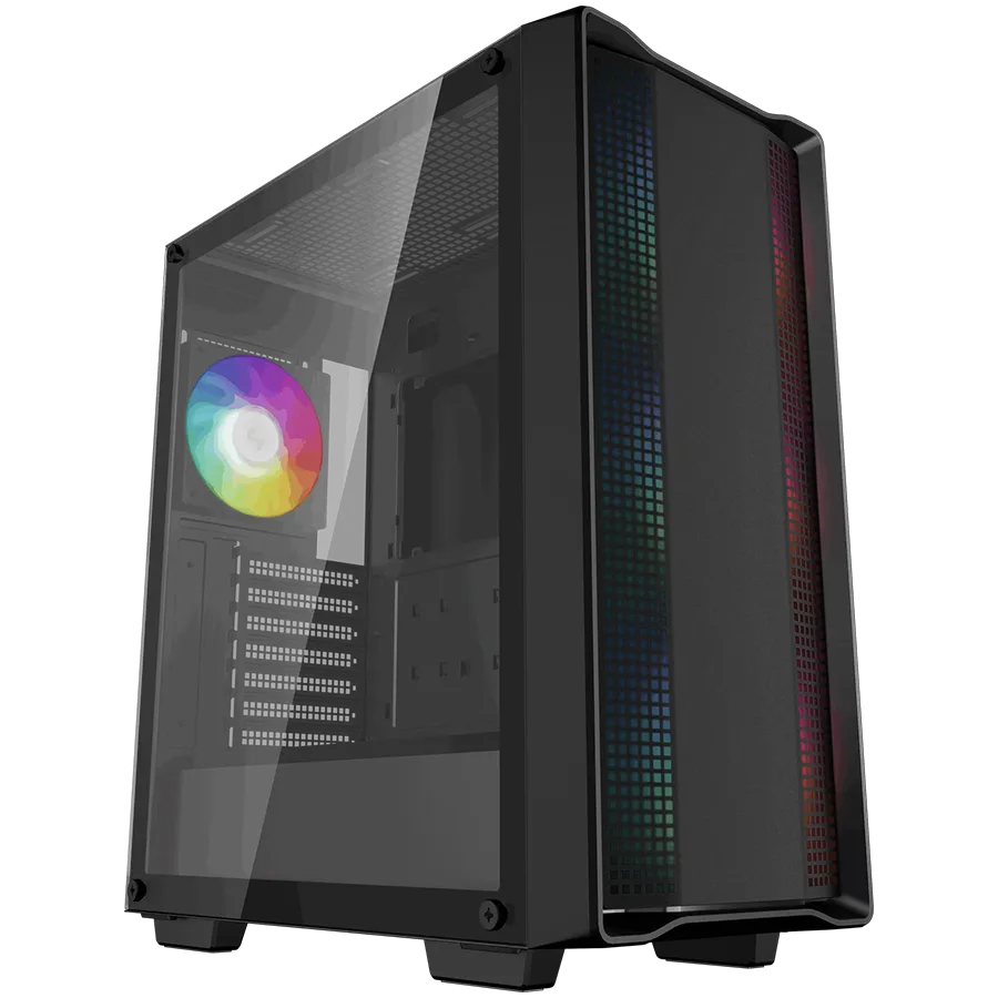 Кутия за компютър DeepCool CC560 ARGB V2 Mid Tower Mini-ITX/Micro-ATX/ATX 1xUSB3.0 1xUSB2.0 1xAudio 4x120mm Pre-Installe