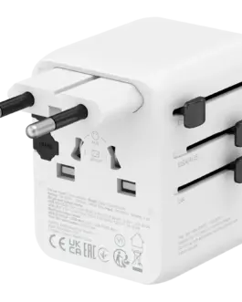 Alternative view of Зарядно за мобилен телефон CANYON Travel Adapter OnTour 20 EU/UK/US/AUS 20W  White