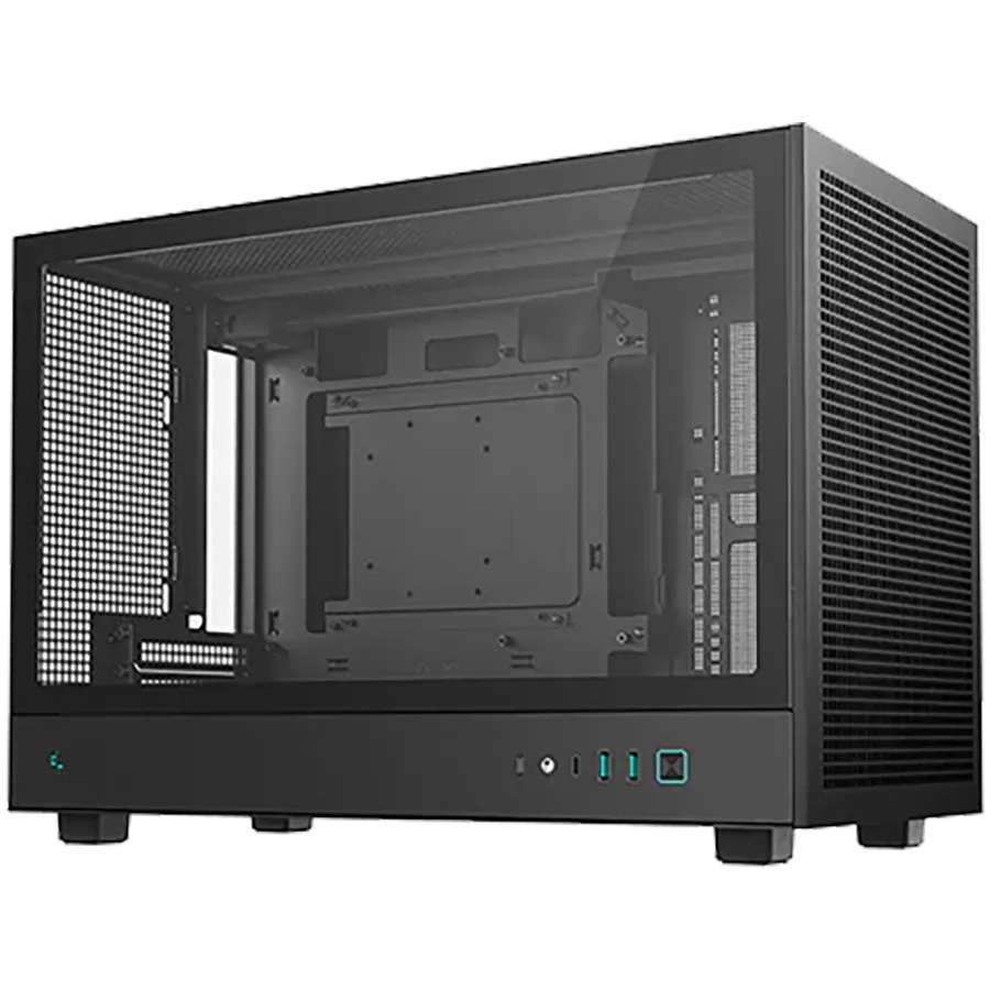 Кутия за компютър DeepCool CH260, Mini Tower, Mini-ITX, 2xUSB3.0, 1xType-C Gen 2, 1xAudio, Mesh Panel, Black, 2Y, R-CH260-BKNGM0-G-1 - Image 6