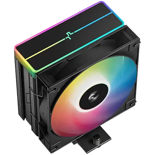 Alternative view of Охладител за процесор Охладител DeepCool AG400 BK ARGB V2, CPU Air Cooler, 1x120mm ARGB PWM Fan, ARGB Top Cover, TDP 220W, 4 Heatpipes, Black, LGA1851/1700/1200/115x, AMD AM5/AM4, 125x92x154 mm(LxWxH), 2Y, R-AG400-BKAMMN-GJD