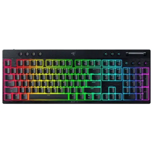Геймърска клавиатура Razer BlackWidow V4 Low-profile HyperSpeed (Green Switch) - US Layout - Gaming