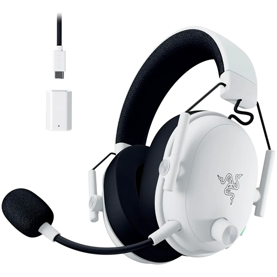 Геймърски слушалки Razer BlackShark V3, Wireless Esports Headset, White Edition - Image 32