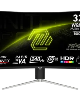 Монитор MSI MAG 325CQRXF E2 Gaming Monitor 31.5" 240Hz WQHD (2560x1440) 16:9 Rapid VA 0.5ms 300nits 3500:1 178/178 AMD F