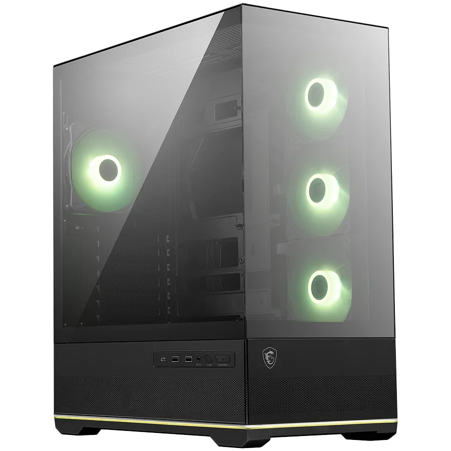 Кутия за компютър MSI MAG PANO 110R PZ Mid-Tower ATX/M-ATX/ITX 2x USB 3.2 1x USB Type-C 20Gbs 1x Audio/Mic LED Button AR