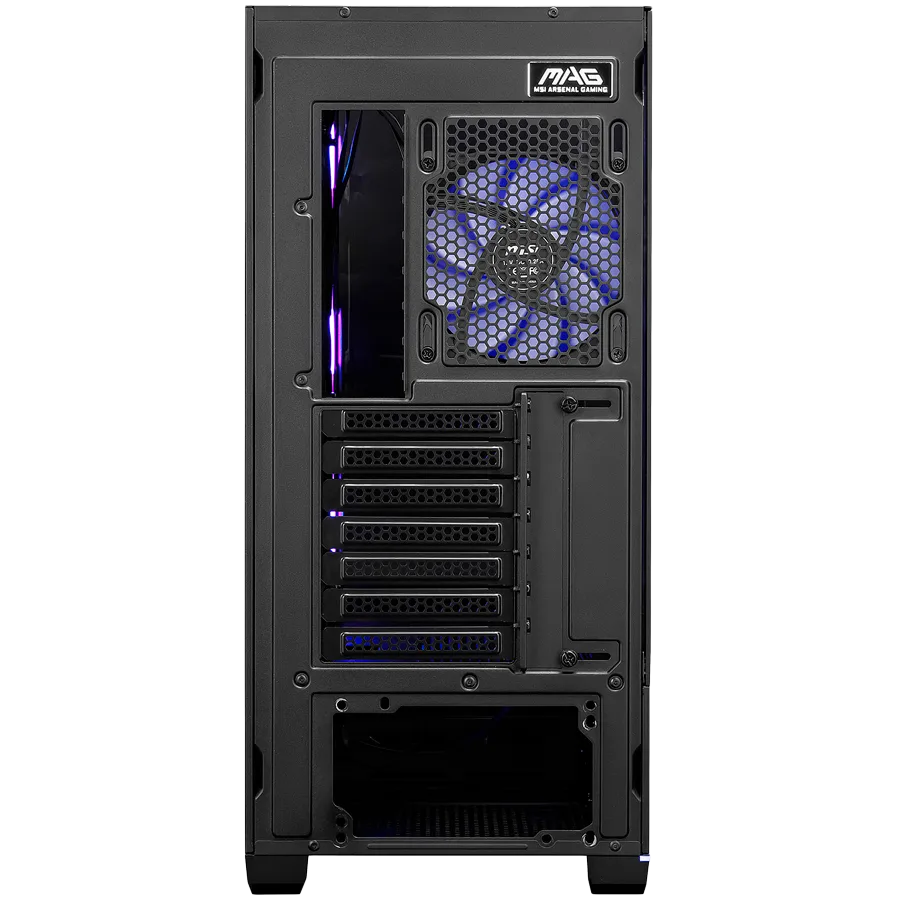Кутия за компютър MSI MAG PANO 110R PZ, Mid-Tower, ATX/M-ATX/ITX, 2x USB 3.2, 1x USB Type-C 20Gbs, 1x Audio/Mic, LED Button, ARGB Hub, 4x 120mm ARGB Fans, ARGB Fan Hub, Mesh Panel, Tempered Glass, Black - Image 28