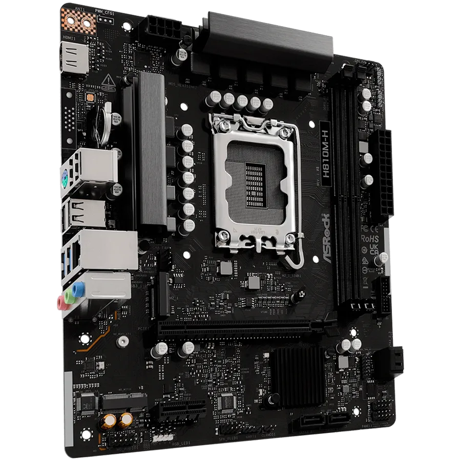 Дънна платка ASROCK H810M-H mATX LGA1851 DDR5
