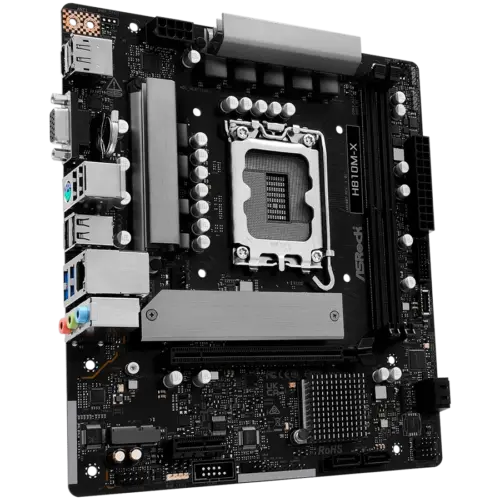 Alternative view of Дънна платка ASROCK H810M-X mATX LGA1851 DDR5
