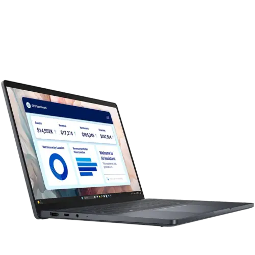 Alternative view of Лаптоп Dell Pro 14 Plus (PB14250), Intel Core Ultra 5 225U (12C, 12 TOPS NPU, up to 4.8GHz), 14.0"FHD+(1920x1080) Non-Touch AG, 16GB (1x16GB) DDR5, 512GB SSD, Integrated Intel Graphics, WiFi+BT, FHD Cam+Mic, BG Backlit KBD, no FPR, Win11Pro, 3Y Basic