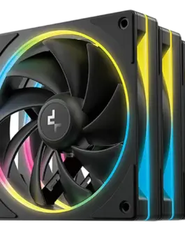 Вентилатор DeepCool FL12 SE 3IN1 3x120mm ARGB Fans 8-pin Cable PWM Fluid Dynamic Bearing PBT 3 pack ARGB Halo R-FL12SE-B