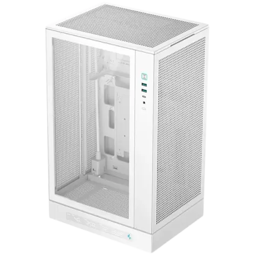 Кутия за компютър DeepCool CH270 DIGITAL WH Mini Tower Mini-ITX/Micro-ATX 2xUSB3.0 1xType-C Gen 2 1xAudio/Mic Mesh Panel