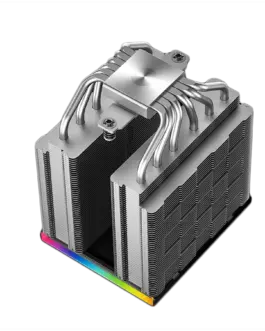 Alternative view of Охладител за процесор Охладител DeepCool AK620 DIGITAL SE, CPU Air Cooler, 2x120mm PWM Fans, 6 Heatpipes, Black, LGA2066/2011-v3/2011/1851/1700/1200/115x, AMD AM5/AM4, 129x138x161 mm(LxWxH), R-AK620-BKADMN-GJD, 3Y