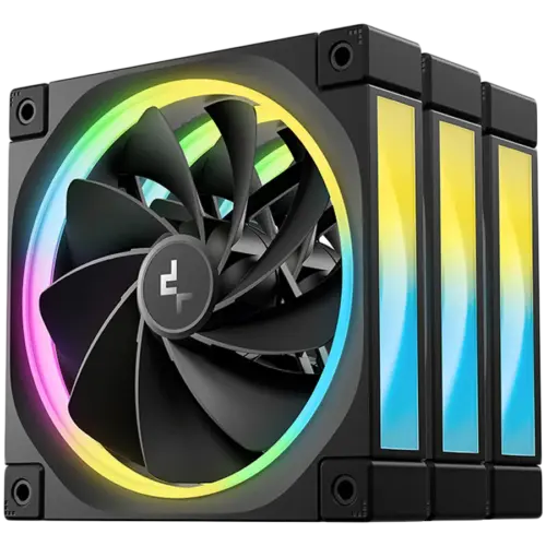 Вентилатор DeepCool FL12R 3IN1 3x120mm ARGB Reverse Fans Daisy Chain 8-pin Cable PWM Fluid Dynamic Bearing PBT 3 pack AR