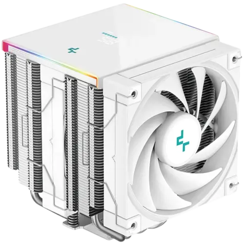Охладител за процесор Охладител DeepCool AK620 DIGITAL SE WH CPU Air Cooler 2x120mm PWM Fans 6 Heatpipes White LGA2066/2