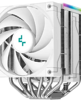 Alternative view of Охладител за процесор Охладител DeepCool AK620 DIGITAL SE WH, CPU Air Cooler, 2x120mm PWM Fans, 6 Heatpipes, White, LGA2066/2011-v3/2011/1851/1700/1200/115x, AMD AM5/AM4, 129x138x161 mm(LxWxH), R-AK620-WHADMN-GJD, 3Y