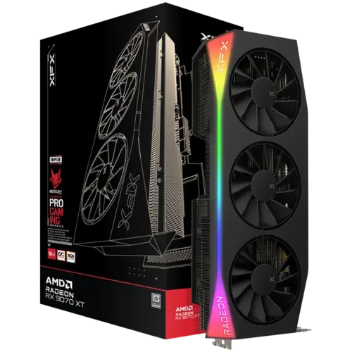 Видео карта XFX Mercury AMD Radeon RX 9070XT OC Gaming Edition with RGB 16GB GDDR6 HDMI