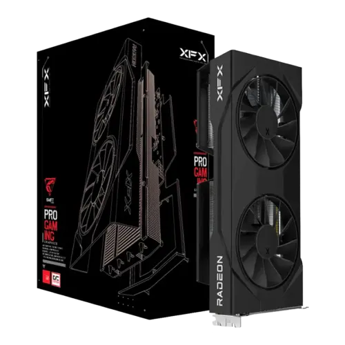 Видео карта XFX SWIFT AMD Radeon RX 9060 Gaming Edition with 8GB GDDR6 HDMI 2xDP AMD RDNA 4 black box SI