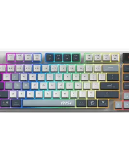 Геймърска клавиатура MSI FORGE GK600 TKL WIRELESS SKY - Hot-Swappable Mechanical Switches PBT Keycaps Sound-Dampening Fo