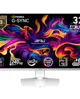 Монитор MSI MPG 321URXW QD-OLED Gaming Monitor 31.5" 240Hz UHD (3840x2160) 16:9 QD-OLED 0.03ms 250nits 1500000:1 178/178