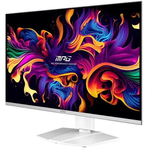 Alternative view of Монитор MSI MPG 321URXW QD-OLED Gaming Monitor, 31.5" 240Hz, UHD (3840x2160) 16:9, QD-OLED, 0.03ms, 250nits, 1500000:1, 178/178, G-Sync Compatible, Adjustable Stand, 1x DP, 2x HDMI, 1x Type-C, 1x Headphone out, USB Hub, White, 3Y Warranty