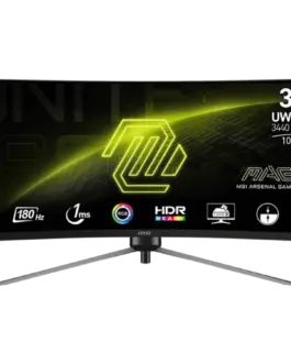 Монитор MSI MAG 345CQR Gaming Monitor 34" 180Hz UWQHD (3440x1440) 21:9 VA 1ms 300nits 3000:1 178/178 AMD FreeSync Premiu