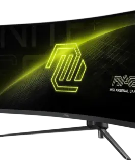 Alternative view of Монитор MSI MAG 345CQR Gaming Monitor, 34" 180Hz, UWQHD (3440x1440) 21:9, VA, 1ms, 300nits, 3000:1, 178/178, AMD FreeSync Premium, Adjustable Stand, 1x DP, 2x HDMI, 1x Headphone out, 3Y Warranty