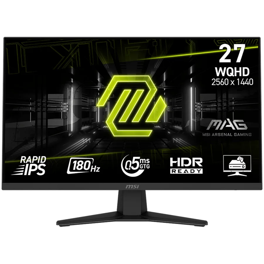 Монитор MSI MAG 274QF Gaming Monitor 27" 180Hz WQHD (2560x1440) 16:9 Rapid IPS Anti-glare 0.5ms 250nits 1000:1 178/178 A