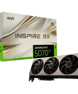 Видео карта MSI Video Card Nvidia GeForce RTX 5070 TI 16G INSPIRE 3X OC 16GB GDDR7 256bit Effective Memory Clock: 28000M