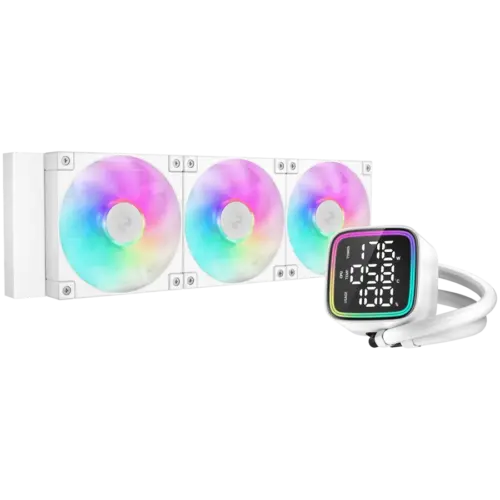 Охладител за процесор Охладител DeepCool LD360 WH 360mm CPU Liquid Cooler 3x120mm ARGB PWM Fans Anti-Leak Technology Add