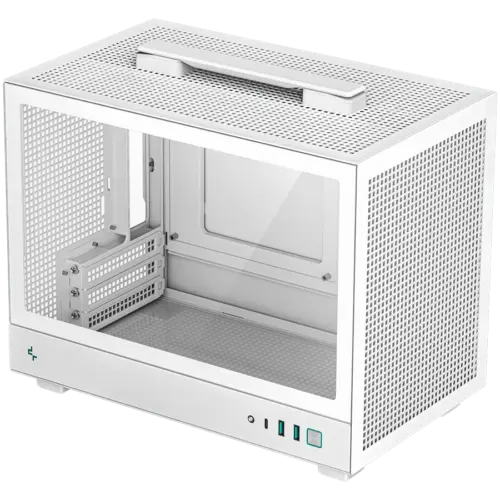 Кутия за компютър DeepCool CH160 PLUS WH Mini Tower Mini-ITX/Micro-ATX 2xUSB3.0 1xType-C Gen 2 1xAudio/Mic Mesh Panel Wh