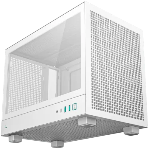 Alternative view of Кутия за компютър DeepCool CH160 PLUS WH, Mini Tower, Mini-ITX/Micro-ATX, 2xUSB3.0, 1xType-C Gen 2, 1xAudio/Mic, Mesh Panel, White, R-CH160-WHNGM0-G, 2Y