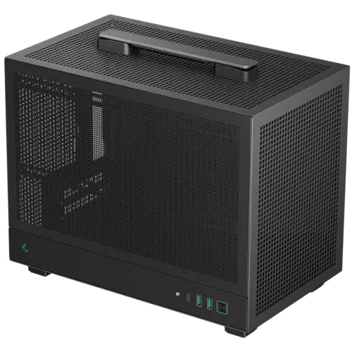 Кутия за компютър DeepCool CH160 PLUS Mini Tower Mini-ITX/Micro-ATX 2xUSB3.0 1xType-C Gen 2 1xAudio/Mic Mesh Panel Black
