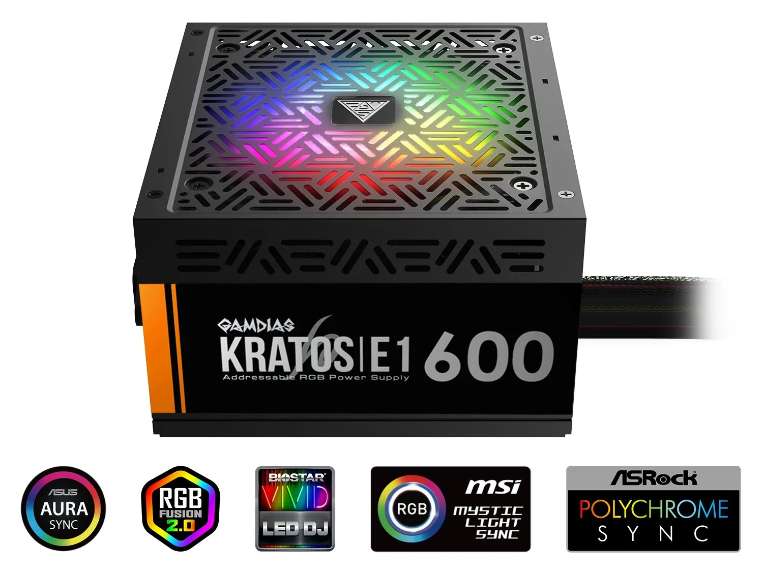Gamdias Захранване PSU 600W Addressable RGB - KRATOS E1-600 - Image 119