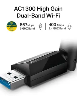 Alternative view of 2-лентов безжичен USB адаптер TP-Link Archer T3U Plus AC1300