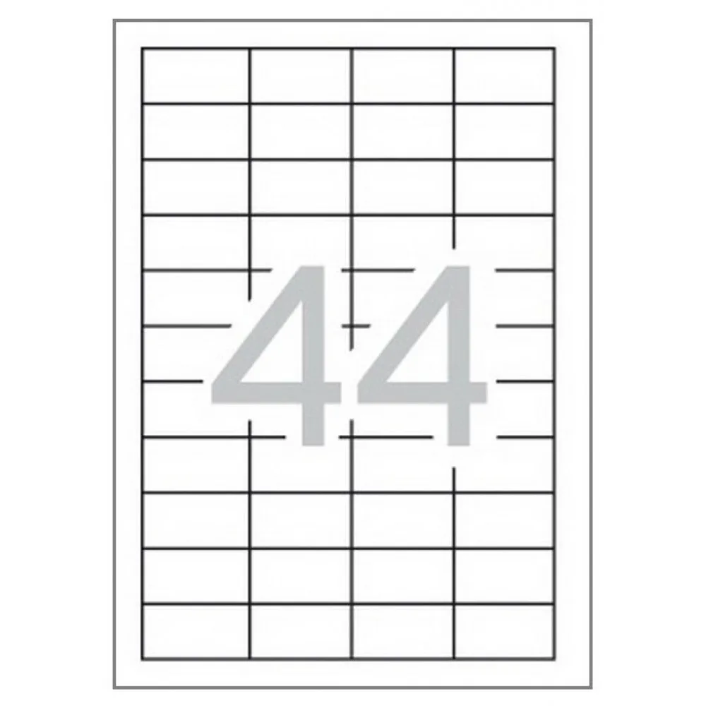 УНИВЕРСАЛНИ ЕТИКЕТИ - 485 mm x 254 mm - 44 броя на лист - 100 листа - PN BR1895 - OUTLET -