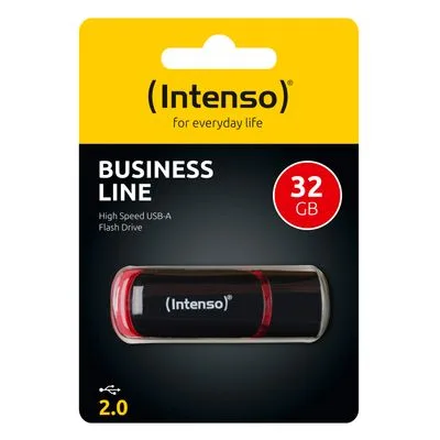 ФЛАШ ПАМЕТ Intenso USB flash drive Business Line - USB 3.2 Gen 1 - 32 GB - Black/Red - PN 3511480 - Image 147